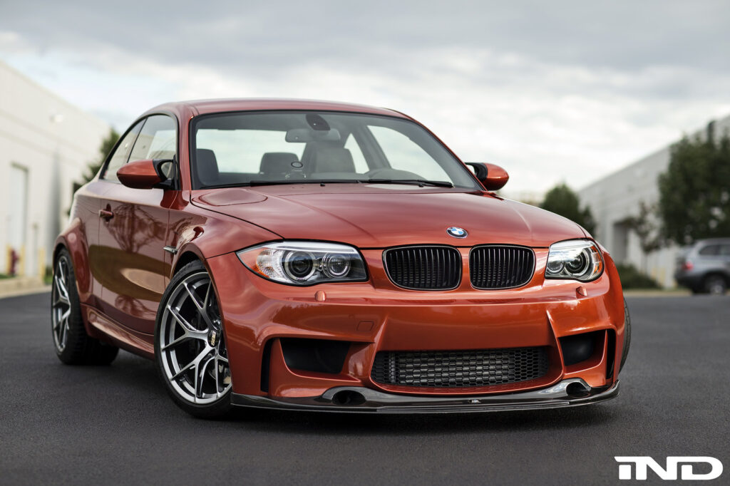 Valencia Orange BMW 1M en ruedas BBS FI-R