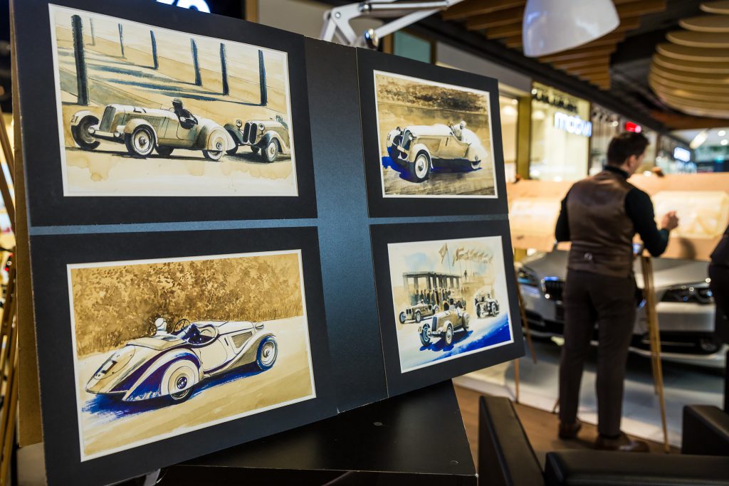 100 pinturas de café para el 100º aniversario de BMW