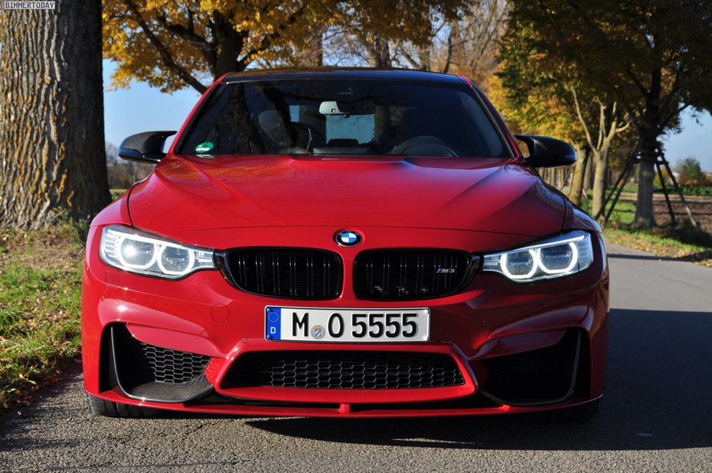 F80 BMW M3 en Rojo Imola II con piezas M Performance