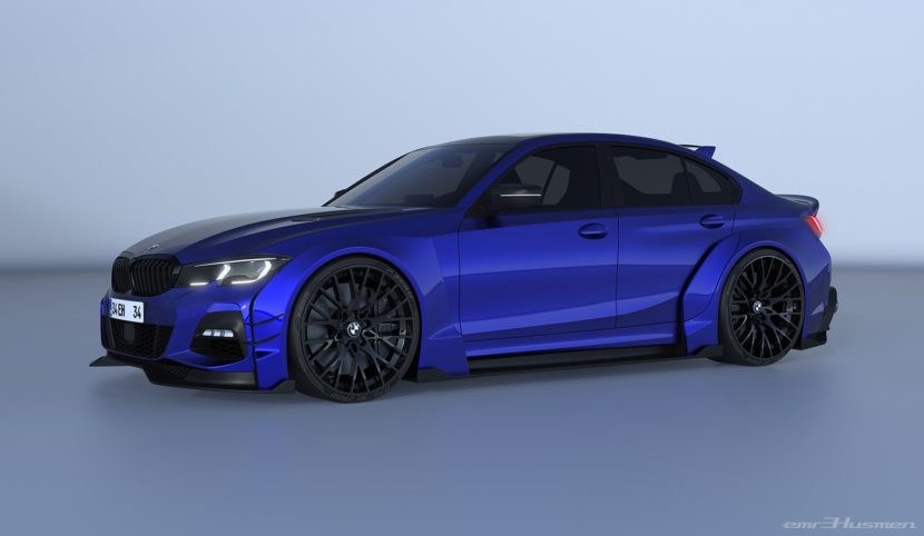 2020 bmw serie 3 renderizado con kit de concepto de coche de carreras 1 830x482