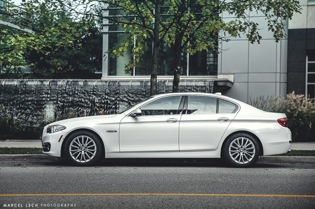 Sesión de fotos del BMW Serie 5 blanco alpino por Marcel Lech Photography