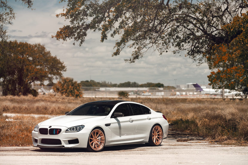 alpine white bmw m6 rose gold concave forged adv1 rims k 830x554