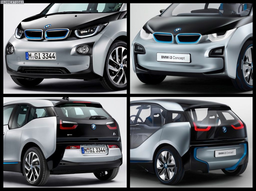 BMW i3 Concept vs. BMW i3 Production Car