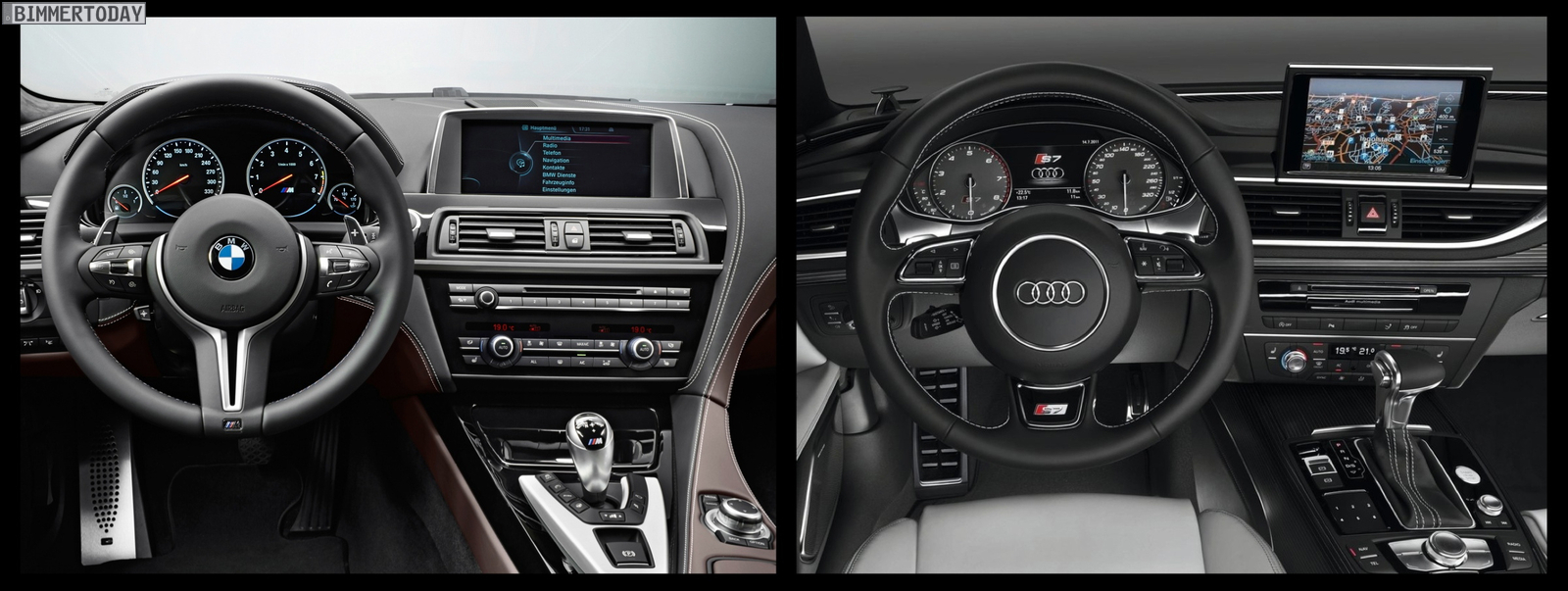 Bild Vergleich BMW M6 Gran Coupé Audi S7 Sportback 06