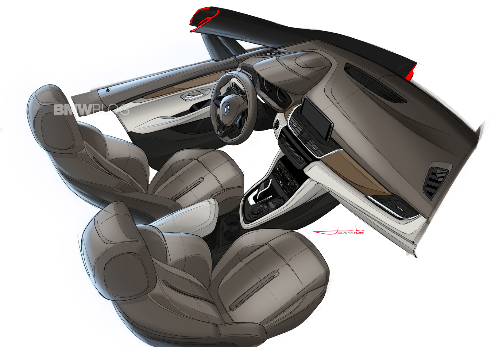 bmw serie 2 active tourer sketches 0