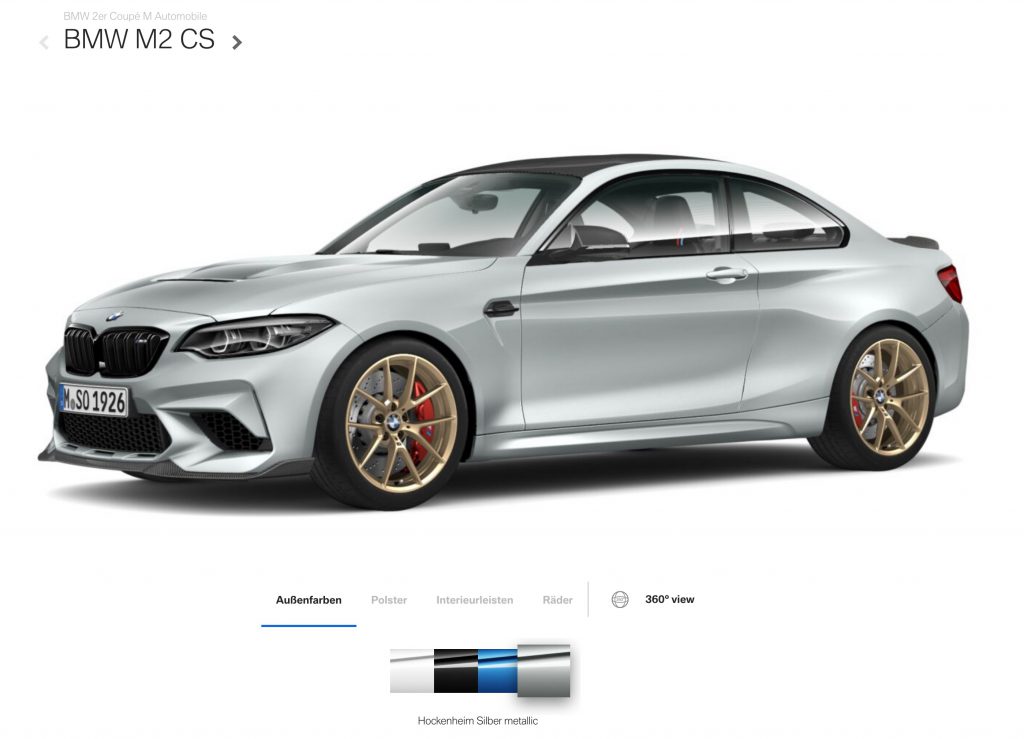 BMW M2 CS en plata de Hockenheim -¡Primer vídeo que muestra un color diferente!