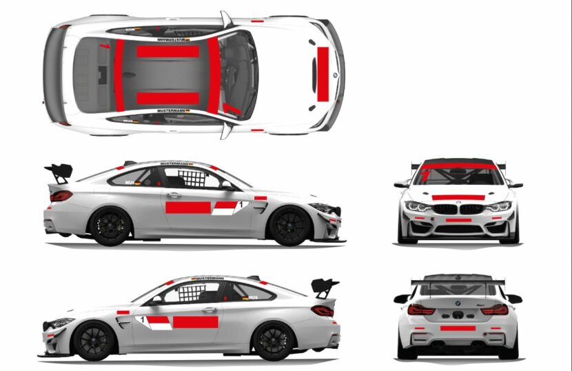 bmw m4 gt4 plantilla de diseño de librea 830x538