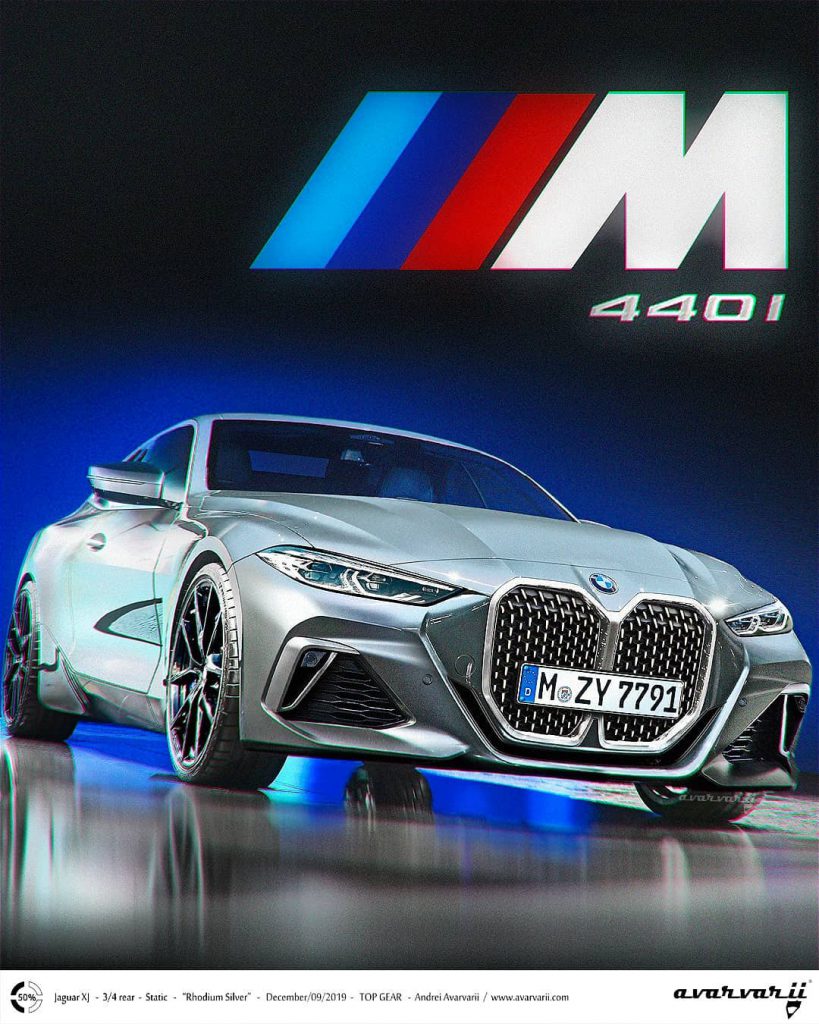 2020 BMW Serie 4 se renderiza en forma de M440i con una gran parrilla
