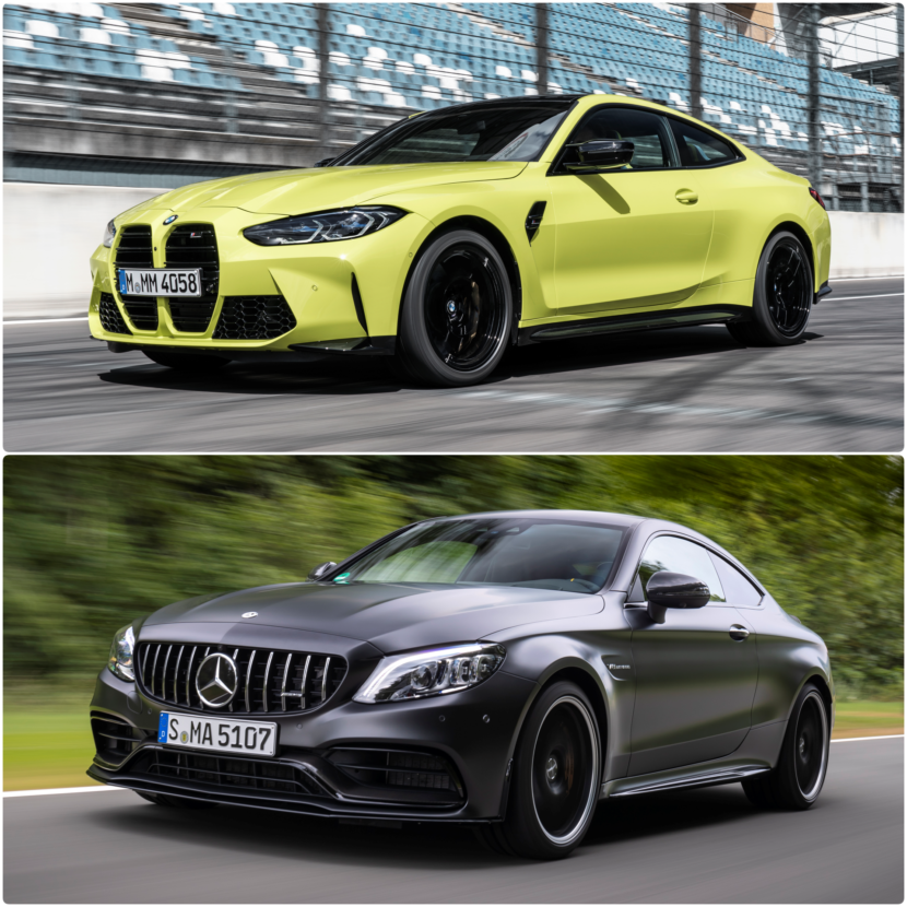 G82 M4 vs. C 63 Frente 3per4 Comparación 830x830