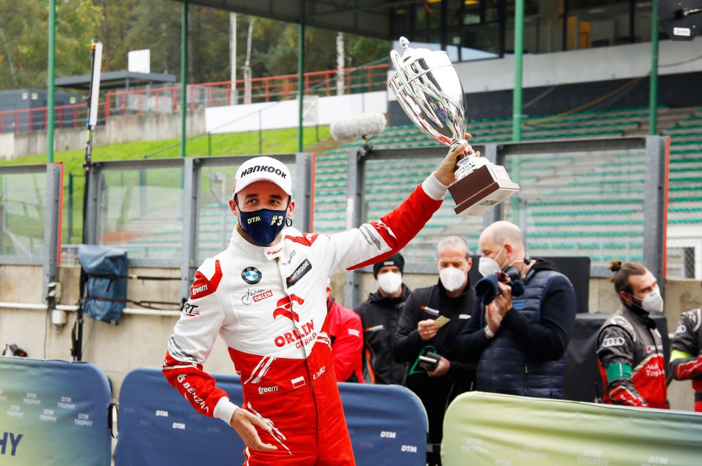 Robert Kubica celebra su primer podio con el M4 DTM en Zolder