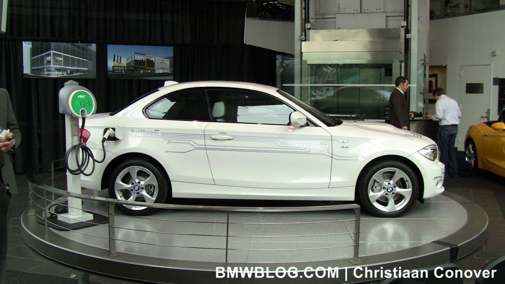 Vehículo eléctrico BMW ActiveE en BMW Manhattan