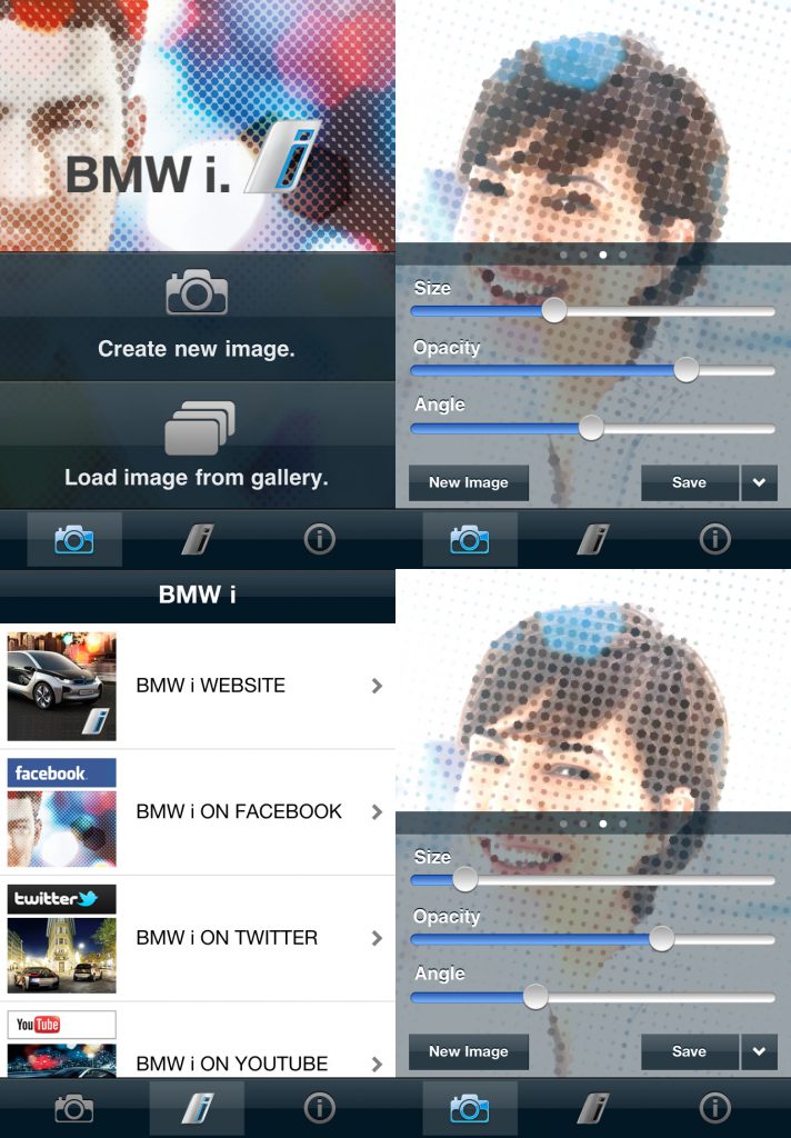 Aplicación para iPhone «BMW i Born Electric Cam».
