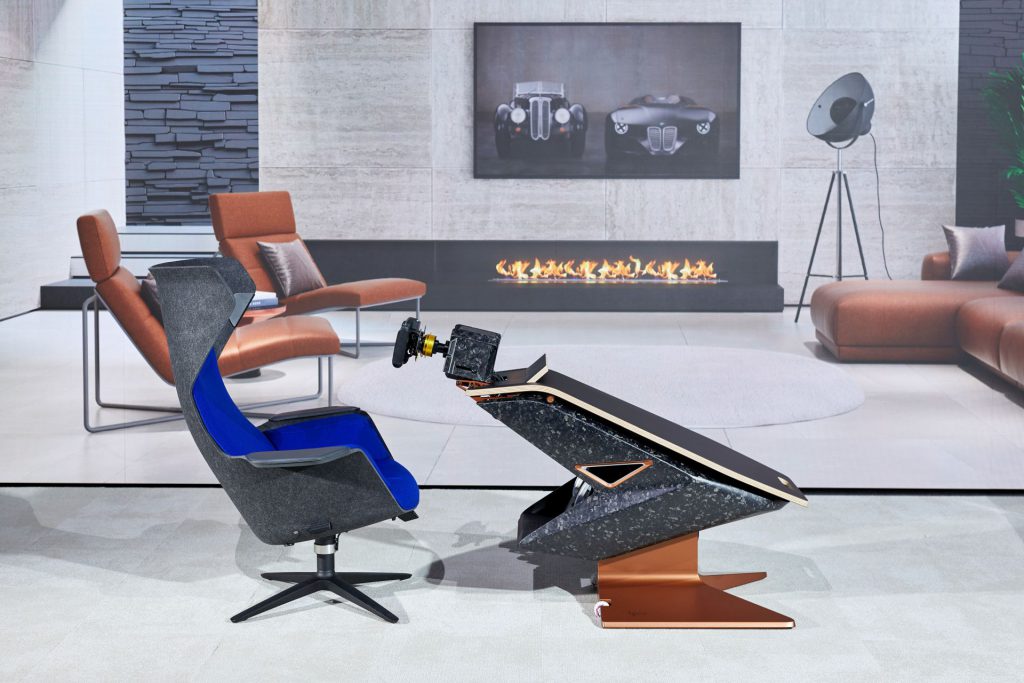 BMW Designworks crea el mueble conceptual Fusion SL para los corredores de simulación