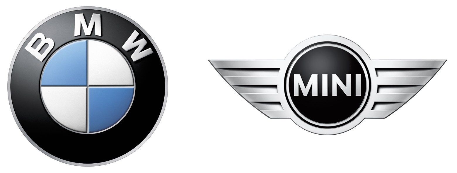 logo bmw mini blanco
