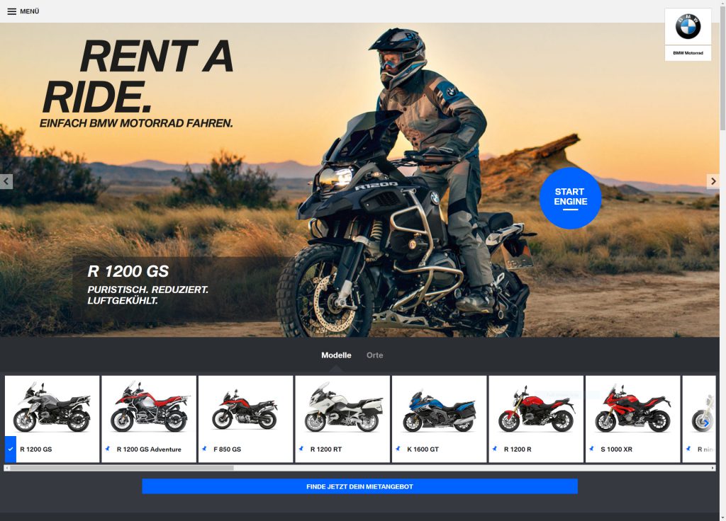 BMW Motorrad presenta el programa ‘Rent a Ride’